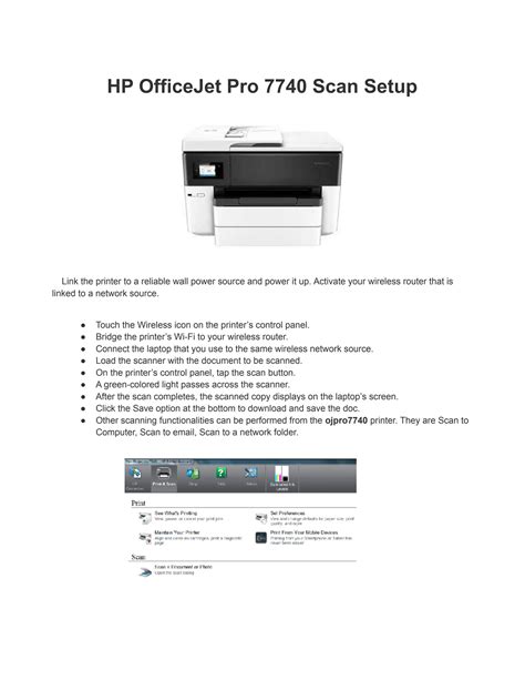 HP Officejet Pro 7740 Scan Setup | Guide Scan to computer & email by ...