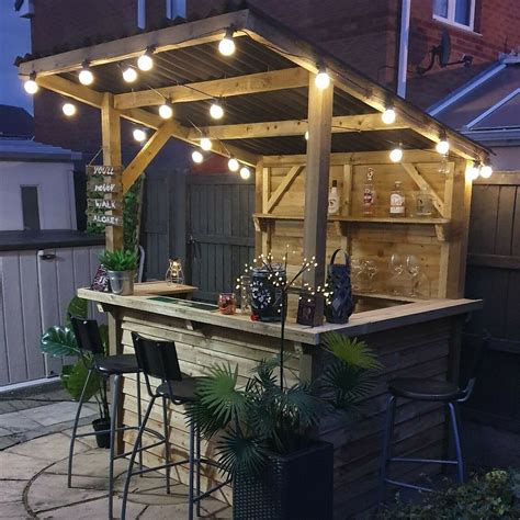 Garden Bar Outdoor Bar Treated Wood Tiki Bar DIY Kit - Etsy Canada