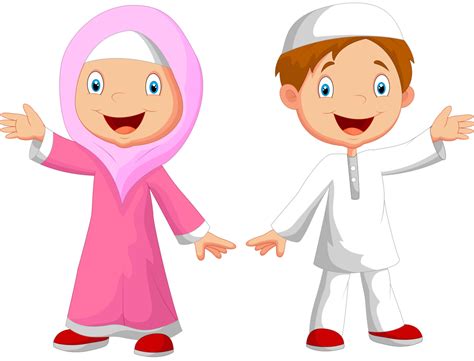 Clipart Animasi Anak Muslim Png - Gudang Gambar Vector PNG