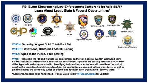 FBI Los Angeles Hosts Law Enforcement Career Recruitment Event — FBI