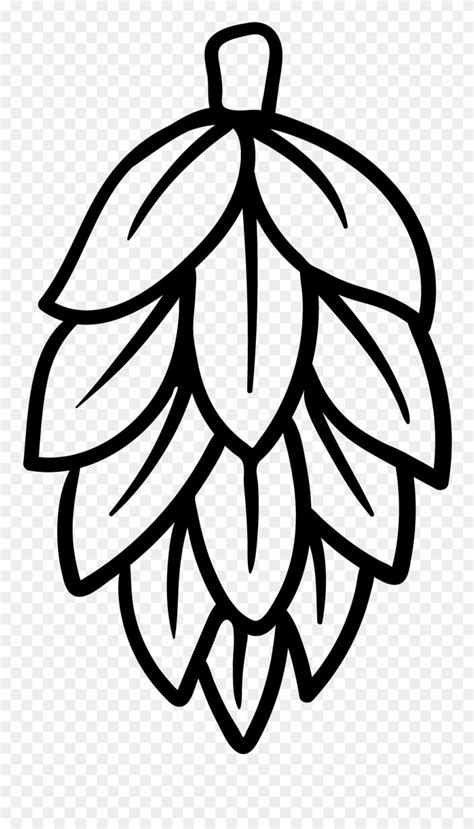 Download Hops - Black And White Beer Hops Clipart (#4087912 ...