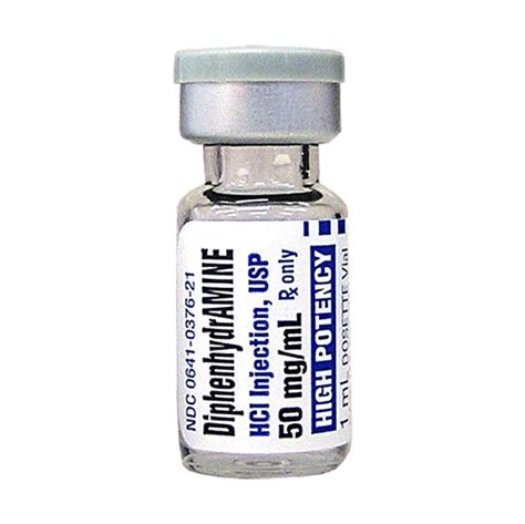 Benadryl 50Mg/1mL (Diphenhydramine) - Unified Fire Authority