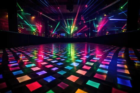 Premium AI Image | Disco lights illuminating a dance floor