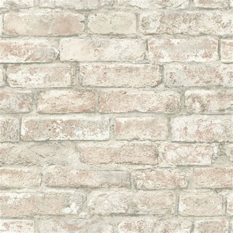 InHome White Washed Denver Brick Peel & Stick Wallpaper - Walmart.com - Walmart.com