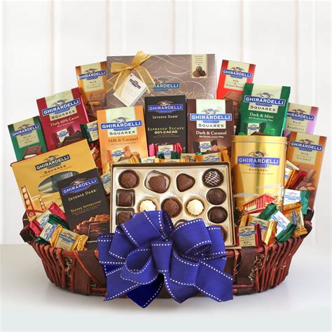 Ghirardelli Deluxe Chocolate Gift Basket | www.giftbaskets.com