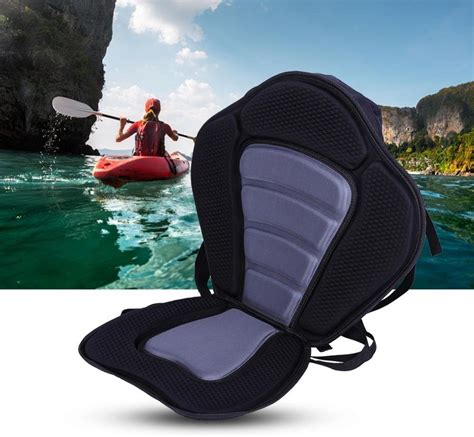 Amazon.com: Dilwe Padded Kayak Seat Soft Kayak Cushion with Backres and ...