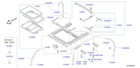 Nissan Altima Sunroof Seal - 73967-8J002 - Genuine Nissan Part