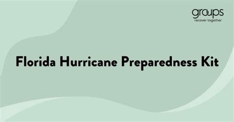 Florida Hurricane Preparedness Kit | Join Groups