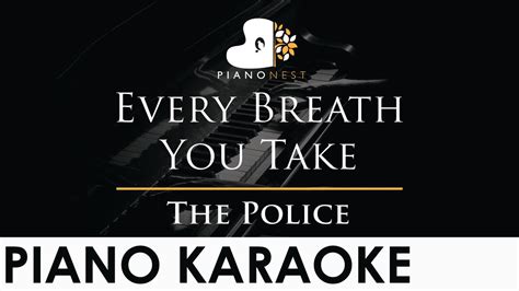 The Police - Every Breath You Take - Piano Karaoke Instrumental Cover with Lyrics - YouTube