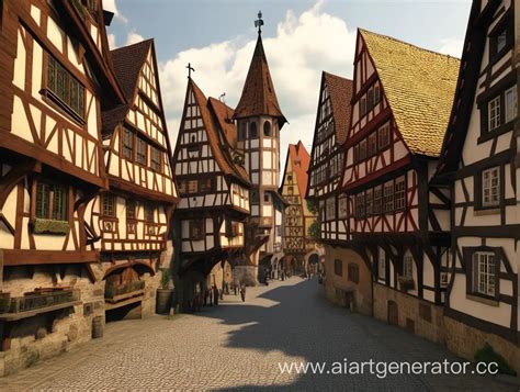 Medieval Germany Market Scene with Artisans and Merchants | AI Art ...