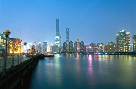 Shanghai China Night View stock image. Image of lights - 69979505