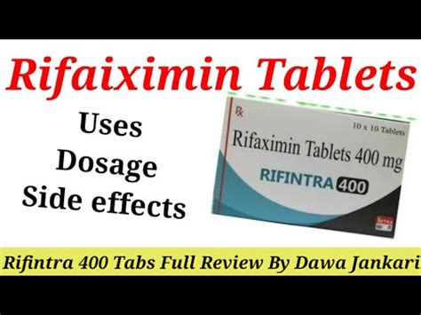 Rifaximin tablets uses dosage side effects in hindi/Rifintra 400 tabs full reviews by dawa ...