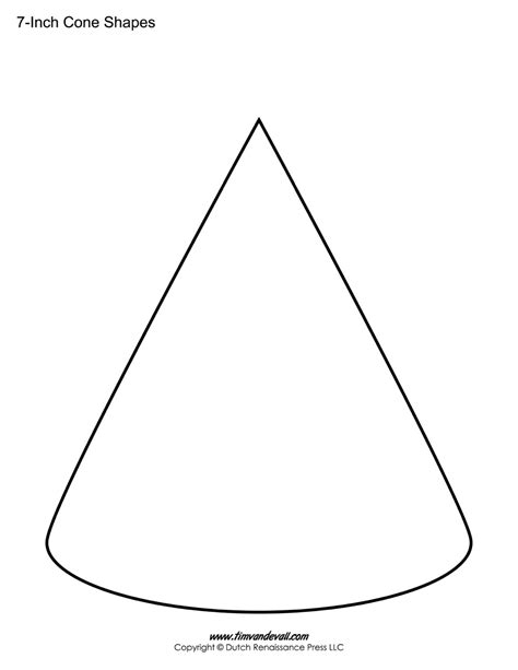 Cone Templates / Cone Shape Printables - Tim's Printables