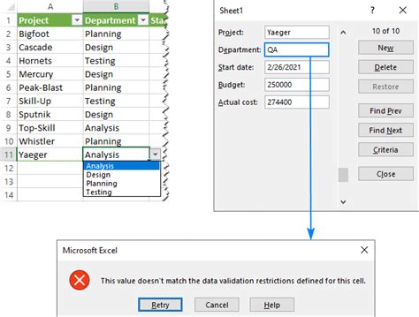 Excel Data Entry Form With Drop Down List