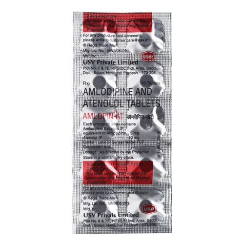 Amlopin At (5/50 mg) Tablet - Uses, Dosage, Side Effects, Price, Composition | Practo