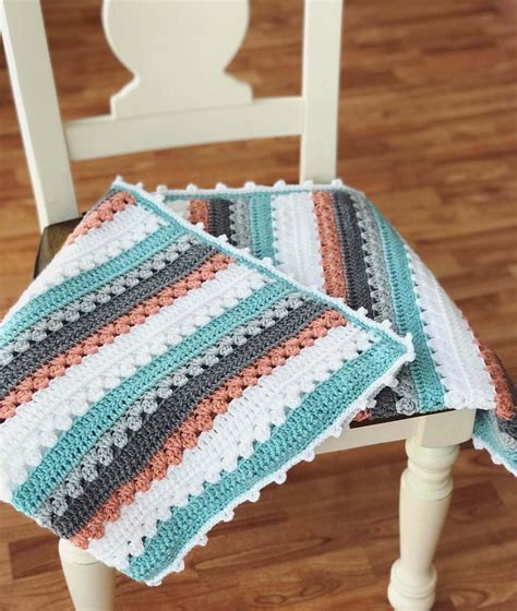 Quick and Simple Striped Baby Blanket | Cream Of The Crop Crochet