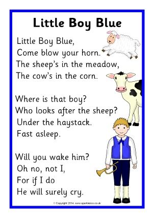 Printable Nursery Rhyme Song Lyric Sheets - SparkleBox