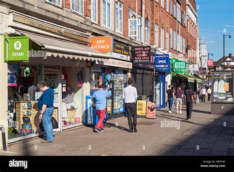 Shops on Chase Side in Southgate, London England United Kingdom UK Stock Photo: 125588434 - Alamy