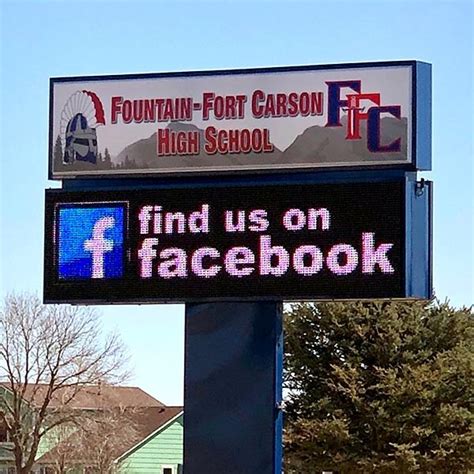 School Sign for Fountain - Fort Carson High School - Fountain, CO