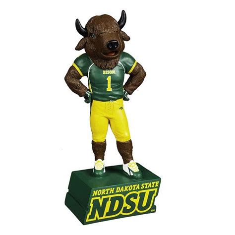 Evergreen North Dakota State Bison Mascot 12" Garden Statue | North ...