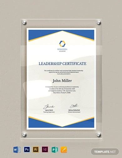 10+ Leadership Certificate Templates in Google Docs | Word | Pages | PDF | Free & Premium Templates