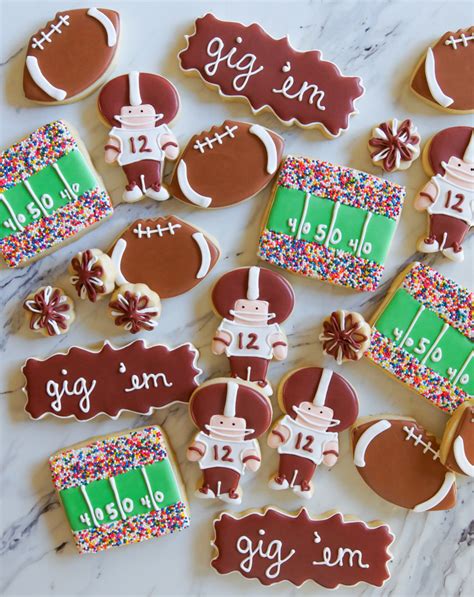 Texas A&M Aggies Football Cookies | Bake at 350°