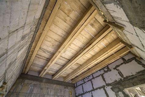 Close-up Detail of House Room Interior Under Construction and Renovation. Energy Saving Walls of ...