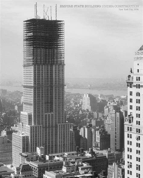 Empire State Building under construction, 1930