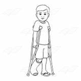 Crutches Coloring Pages sketch template