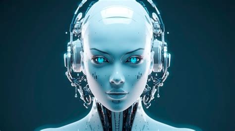 Premium AI Image | Female robot face artificial intelligence concept ...