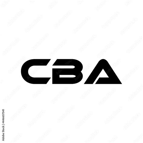 CBA letter logo design with white background in illustrator, vector ...