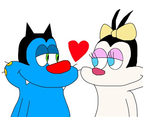 Oggy and Olivia looking each other by MarcosPower1996 on DeviantArt