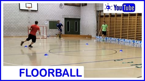 Floorball Warm Up Speed Drill without Goalie - YouTube