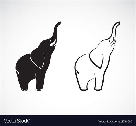 Elephant design on a white background wild Vector Image