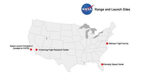 Map Of Nasa Facilities