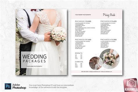 Wedding Photography Packages Template Photography Pricing - Etsy India