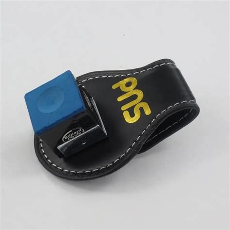 1pcs PNS Black Magnetic Billiards Pool Cue PU Leather Chalk Holder with ...