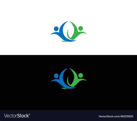 Wellness and health logo Royalty Free Vector Image