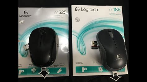 Logitech M185 and M325 Wireless Mouse Unboxing and Comparison - YouTube