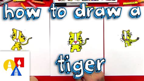 Art Hub How To Draw A Tiger - Either draw it freehand while looking at ...