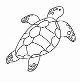 Realistic Sea Turtle Coloring Page Free Printable PDF sketch template