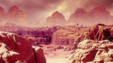 Martian landscape, animation - Stock Video Clip - K011/4415 - Science ...