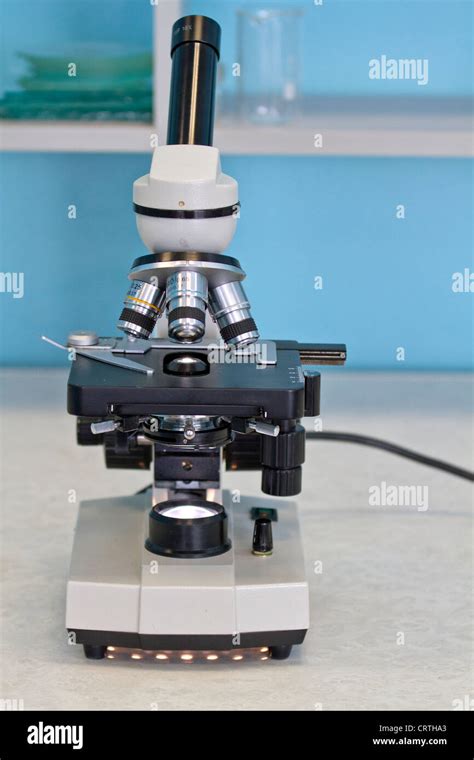 Scientific modern microscope Stock Photo - Alamy