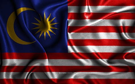 Malaysian flag silk wavy flags, Asian countries, national symbols, Flag ...