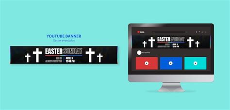 Free PSD | Easter celebration youtube banner template