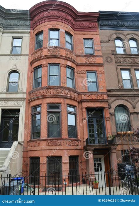 New York City Brownstones at Historic Prospect Heights Neighborhood Editorial Photo - Image of ...