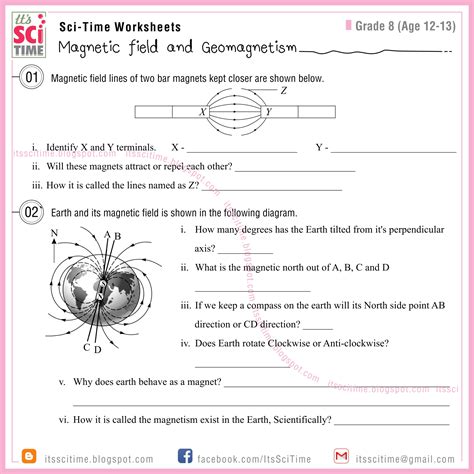 Physical Science Magnetic Field Worksheets