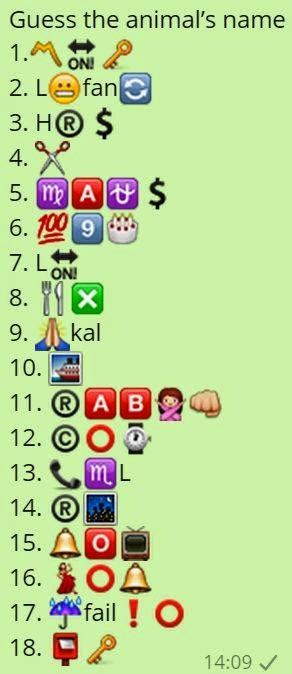 Guess the Animal's Name Whatsapp picture quiz | Puzzles World