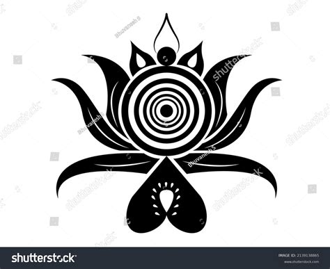 Black Lotus Flower Abstract Art Isolated Stock Vector (Royalty Free) 2139138865 | Shutterstock