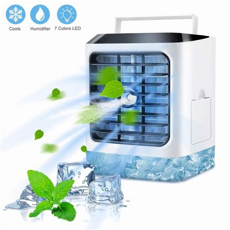 Fuloon Personal Air Cooler,4 in 1 Portable Space Air Conditioner Cooling Fan & Evaporative Spray